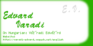 edvard varadi business card